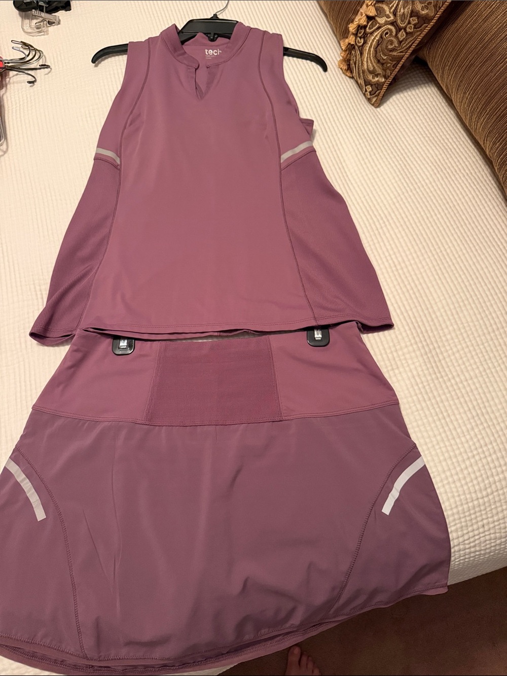Lucky in Love Dusty Mauve Athletic Skort Set